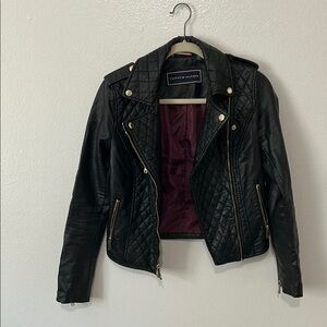 Tommy Hilfiger Leather Biker Jacket Black